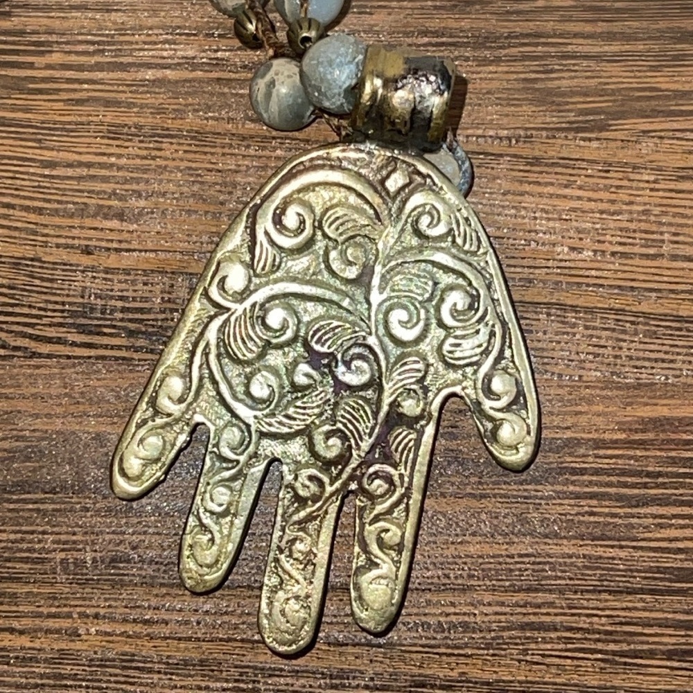 Hand of God Beaded Necklace 38” Total length - Picture 13 of 16